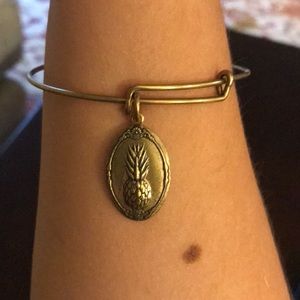 Alex and Ani Gold Pineapple Bangle
